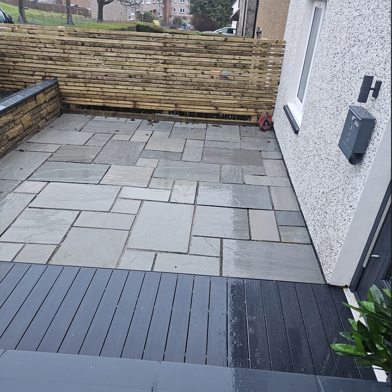 driveway makeover with garden landscaping in Milgavie