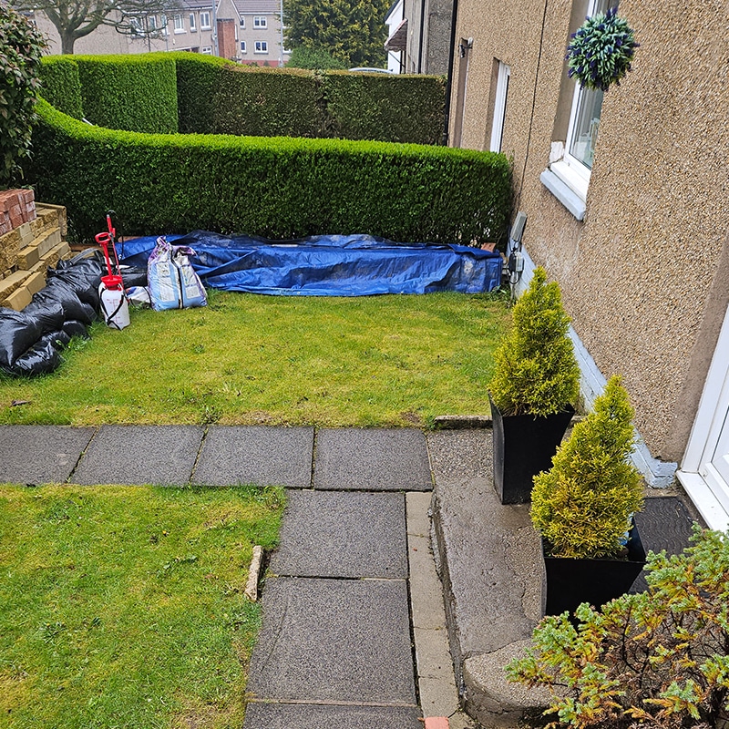 driveway makeover with garden landscaping in Milgavie